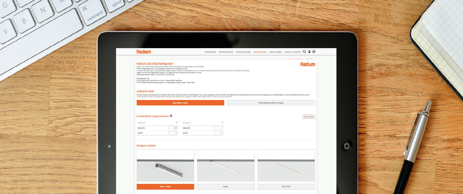 Radium Produktfinder